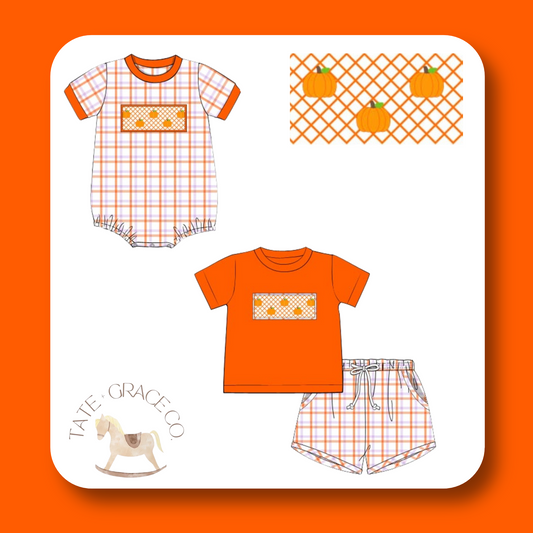 Geometric Smocked Pumpkins Collection